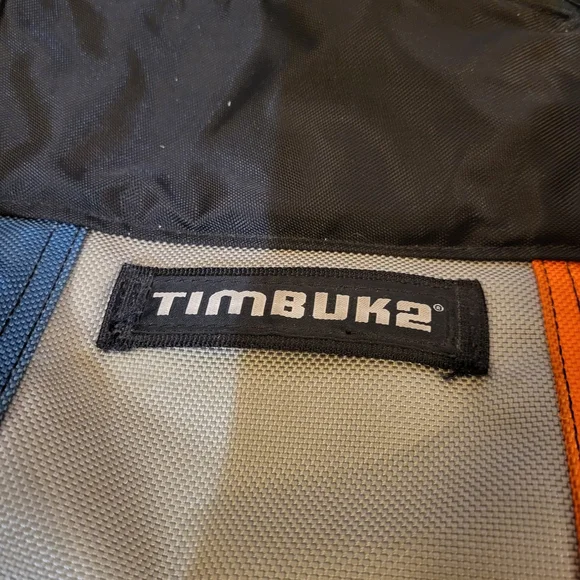 Timbuk2 Multicolor Canvas Messenger Bag - Blue/Gray/Orange - Picture 9 of 11